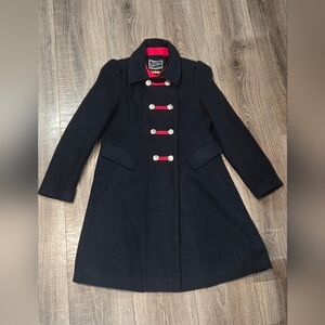 Rothschild Girls Military Coat Size 10-12 Dark Navy Blue Military Coat